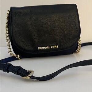 Michael Kors Black Crossbody Bag with Gold Chain